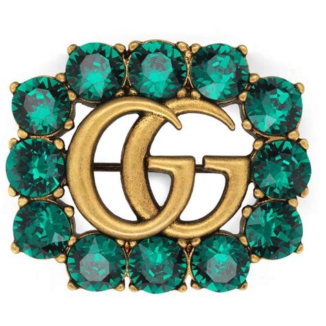 gucci broach green|gucci metal brooch.